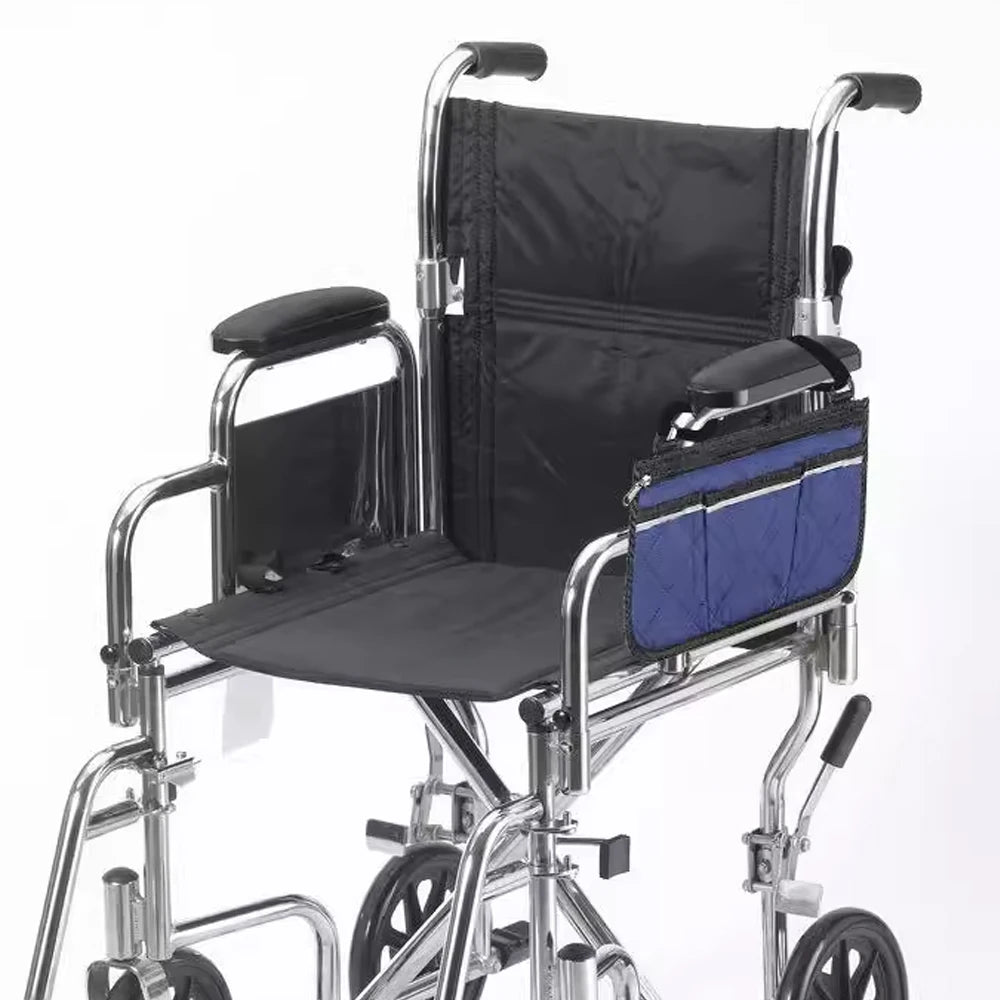 Sac latéral pour accoudoir de fauteuil roulant