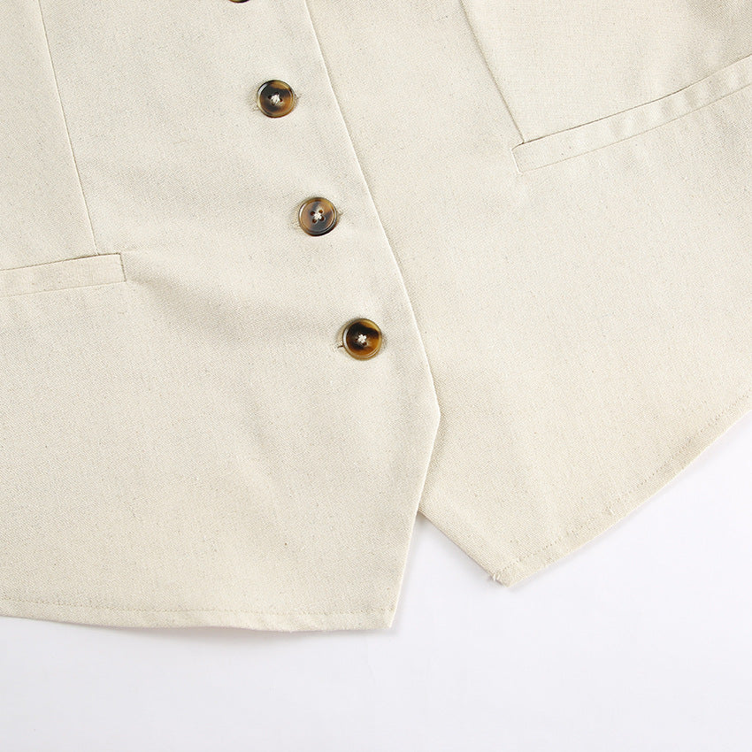 Gilet met bijpassende korte broek