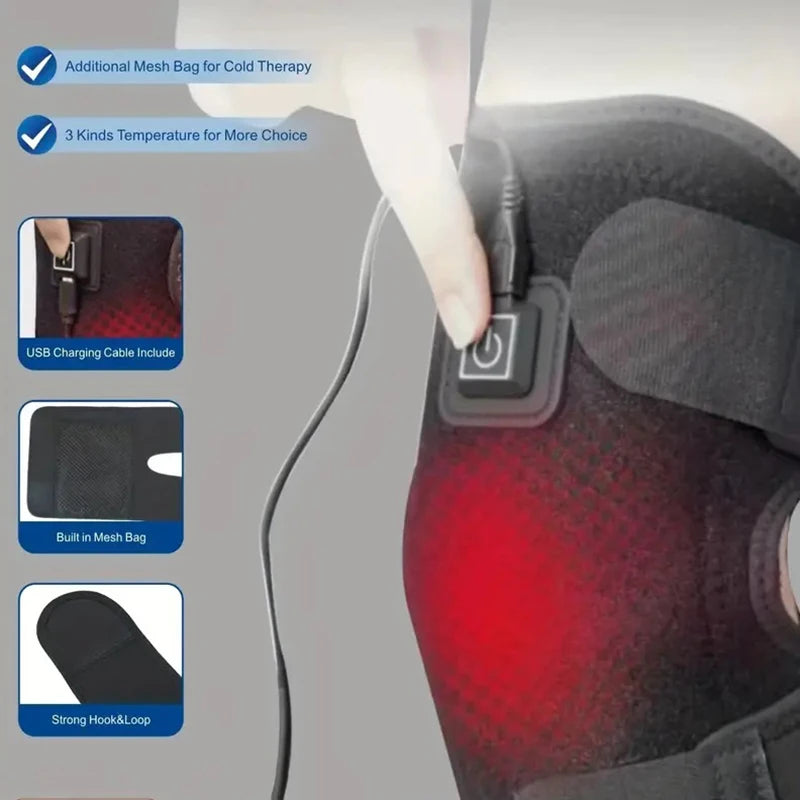 USB elektrische knieverwarmingsband - Directe verlichting en comfort!